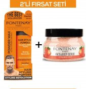 Fontenay Pudra Toz Wax Mavi 20gr + Face And Body Peeling Scrub Yüz Maskesi Çilek 350ml 2Li Set - 1