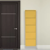 Mobilya Pratik 5'li Metal Ayakkabılık - Sarı - 1
