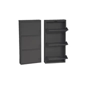 Siyah Metal Ayakkabılık   MAC3 - 3 Kapaklı - 50X15X103 h - 3