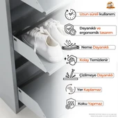 Gri Kilitli Metal Ayakkabılık   MAC3 - 3 Kapaklı - 50X15X103 h - 4