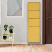 Mobilya Pratik 5'li Metal Ayakkabılık - Sarı - 2