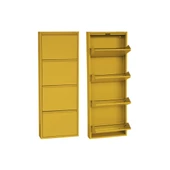 Mobilya Pratik Sarı Metal Ayakkabılık  MAC4 - 4 Kapaklı - 50X15X136 h - 3