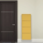 Mobilya Pratik Sarı Metal Ayakkabılık  MAC4 - 4 Kapaklı - 50X15X136 h - 1