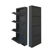 Antrasit Metal Ayakkabılık  MAC4 - 4 Kapaklı - 50X15X136 h thumbnail 1