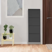 Mobilya Pratik 4'lü Metal Ayakkabılık - Siyah - 2