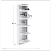 Beyaz Metal Ayakkabılık   MAC5 - 5 Kapaklı - 50X15X169 h thumbnail 3