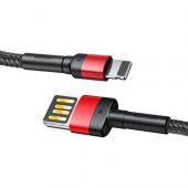 Baseus CALKLF-G91 Cafule 2.4 A Lightning 1 Metre Şarj Kablosu Kırmızı - 2