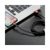 Baseus CALKLF-G91 Cafule 2.4 A Lightning 1 Metre Şarj Kablosu Kırmızı - 5