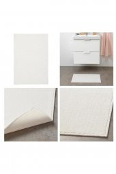 IKEA FINTSEN banyo paspası, beyaz, 40x60 cm - 1