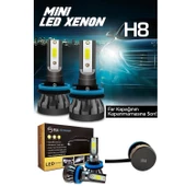 Slim Led Xenon Şimşek Etkili Mini Beyaz H8 Kapak Kapanma Garantili - 1