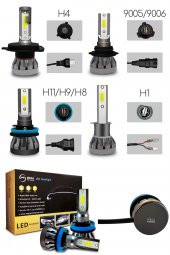 Mega Oto Market Slim Led Xenon Şimşek Etkili Mini Beyaz 9005 Kapak Kapanma Garantili - 3