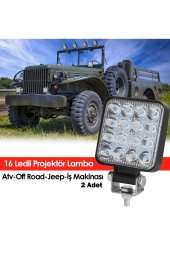 Goodpag 16 Ledli Projektör Lamba Atv Off Road Jeep-Iş Makinası 2 Adet - 1