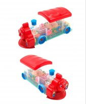 Thomas Tren Transparan Şeffaf Çarpıp Dönen Sesli Işıklı 3D Thomas Tren Oyuncak 24cm. - 1