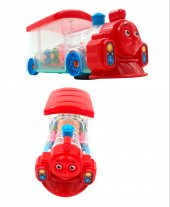 Thomas Tren Transparan Şeffaf Çarpıp Dönen Sesli Işıklı 3D Thomas Tren Oyuncak 24cm. - 2