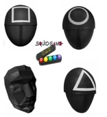 Squid Game Kalamar Oyunu Yüz Maskeleri Kare Üçgen Daire Yönetici ve Beştaş Oyun Set - 1