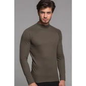 Thermoform Balıkçı Yaka Termal Üst İçlik Haki (HZT1024) - 1