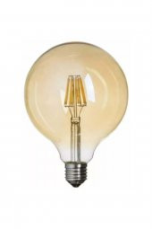 G125 E27 2700 K Filament 4 Watt Rustik Amber Glop Ampul - 1