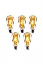 Erd-31 Rustik Ampul 4 Watt St64 Led Ampul St64 5 Adet - 1