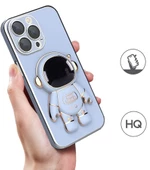 iPhone 15 Pro Kılıf Astronot Seri Stant Silikon Kapak - 12