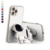 iPhone 15 Pro Kılıf Astronot Seri Stant Silikon Kapak - 1