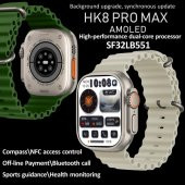 HK8 Pro Max Ultra Akıllı Saat Amoled Ekran Pusula Sesli Asistan Nfc Gps ( Gümüş ) - 4