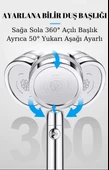 Sardıcı Duş Başlığı Turbo Basınçlı Masaj Etkili Temizlenen Bilir Su Tasarruflu Duş Başlığı Yeni Model thumbnail 3
