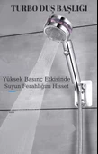 Sardıcı Duş Başlığı Turbo Basınçlı Masaj Etkili Temizlenen Bilir Su Tasarruflu Duş Başlığı Yeni Model thumbnail 1