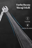 Sardıcı Duş Başlığı Turbo Basınçlı Masaj Etkili Temizlenen Bilir Su Tasarruflu Duş Başlığı Yeni Model thumbnail 2