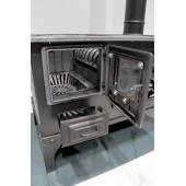 Cam Kapak Takma Ayak Döküm Estetik Kuzine Soba Kömür Odun Sobası - 6