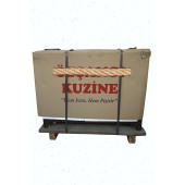 Cam Kapak Takma Ayak Döküm Estetik Kuzine Soba Kömür Odun Sobası - 7