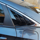 Honda Civic Fe1 2022 Sonrası Uyumlu Kelebek Cam Izgarası Kelebek Cam Vizörü Havalandırma Sağ Sol Takım Parlak Siyah - 2