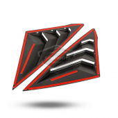 Honda Civic Fe1 2022 Sonrası Uyumlu Kelebek Cam Izgarası Kelebek Cam Vizörü Havalandırma Sağ Sol Takım Parlak Siyah - 7