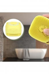 Fontenay Yumuşak Silikon Malzemeli Esnek Jel Hazneli Masaj Fonk. Etkili Banyo Duş Kese Lifi Sarı - 4