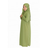 FISTIK YEŞİLİ FERMUARSIZ NAMAZ ELBİSESİ - 3