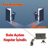 Çelik Kapı Dış Kapı Bahçe Kapısı Silindirli Trajlı Kilit Gövde Kilidi Soldan Açılır Kapı ST-14 - 3