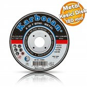Karbosan Metal Kesici Taş Disk Taşlama Spiral Demir Kesme Diski 180x3.0x22.23 mm - 1