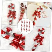 Kurdeleli Baston Şeker Folyo Balon 57x29,5 cm thumbnail 3