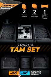 Peugeot 208 ile Uyumlu 4D Universal Derin Havuzlu Paspas Maximum Siyah - 1