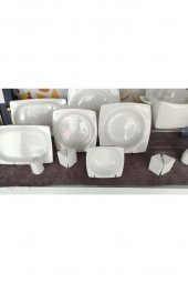 Tantitoni Fıne Bone Chına Blank 60 Parça Kare Yemek Takımı - 2