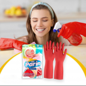 Parin Lateks Bulaşık ve Temizlik Eldiveni, Large, 12 Çift - 2