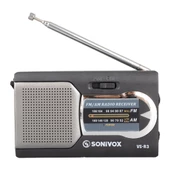 Sonivox Vs-r3 Siyah Renk Mini Cep Radyosu Deprem Çantasına Uygun Fm Radyo Mutfak Radyosu - 1