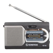 Sonivox Vs-r3 Siyah Renk Mini Cep Radyosu Deprem Çantasına Uygun Fm Radyo Mutfak Radyosu - 3