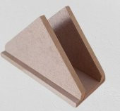 Hobi Adn 90260 Dekoratif Peçetelik Üçgen Ahşap MDF HAM CNC Kesim MODEL El Yapım - 7