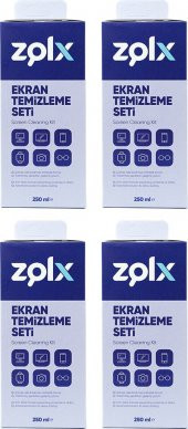 Zolx Ekran Temizleme Seti 250ML * 4 Adet ( Mikrofiber Bez ) - 1