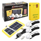 POWERMASTER PM-8905 GÜNEŞ PANELLİ 3 LAMBALI POWERBANK ÖZELLİKLİ ÇOK AMAÇLI ŞARJLI SOLAR AYDINLATMA - 2
