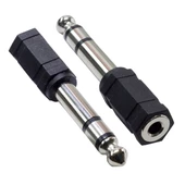 6.3 MM STEREO ERKEK/3.5MM DİŞİ ÇEVİRİCİ (3.5MM-6.3MM YÜKSELTİCİ) - 1