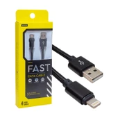 POWERMASTER METAL ÖRGÜLÜ LIGHTNING USB DATA VE ŞARJ KABLOSU thumbnail 2