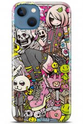 Apple iPhone 13 Kılıf Orijinal Seri Anime 08 Go For Baskılı Kılıf Karışık Çok Renkli - 1