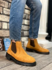 BA0319 İçi Dışı Hakiki Deri Camel Süet Erkek Spor Yarım Bilek Bot thumbnail 1