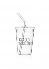 The Mia CAM0367 Good Morning Borosilikat Pipetli Cam Bardak 300 ML - 1